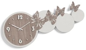 Orologio da parete legno laminato moderno 80x40 TRS - FARFALLE 2