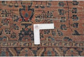 Antik Stilizzato Rosso Ruggine Blu Scuro Corsia 75x195 Cm
