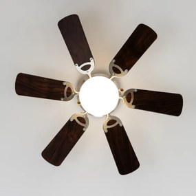 ZEVENTI - Ventilatore da soffitto GALDANA 1xE27/60W/230V marrone/beige