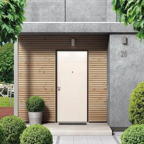 Porta blindata MASTER Great L 90 x H 210 cm in MDF bianco, apertura spingere a destra, falso telaio incluso