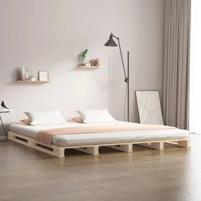 Letto a pallet 120x200 cm in legno massello di pino