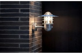 Nordlux - Lampada da parete per esterni con sensore AGGER 1xE27/60W/230V IP54 argento