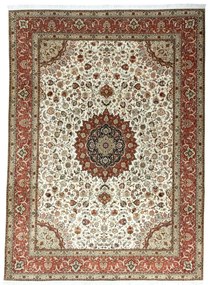Tabriz Tappeto persiano 410 x 300 Beige (Iran) Annodato A Mano