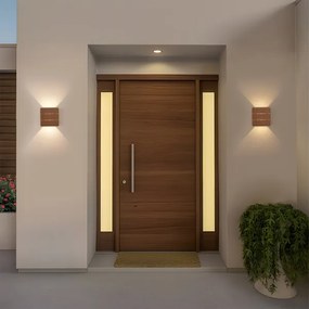 Brilagi - Applique LED da esterno DOUBLERAY LINE LED/6W/230V, finitura effetto legno, IP54