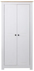 Armadio bianco 80x50x171,5 cm legno massello pino panama range