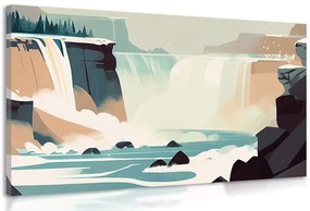 Quadro su tela – Cascata in design moderno
