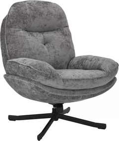 Poltrona Harper in tessuto grigio – 77x54x101 cm