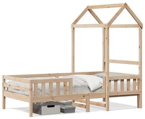 Giroletto Con Tetto 80x200 Cm İn Legno Massello Di Pino /