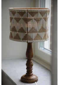 Lampada da tavolo marrone e di colore naturale con paralume in tessuto e con paralume in iuta (altezza totale 45 cm) Ano – Markslöjd