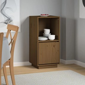 Credenza Marrone Ambrato 38x35x80 Cm İn Legno Massello Di Pino /