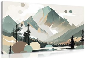 Stampa su tela – Magiche Alte Tatra in design scandinavo