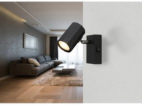 Globo 57918-1B - Faretto da parete JAMES 1xGU10/25W/230V nero