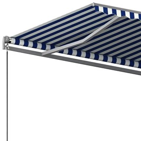 Tenda Retrattile Automatica con Palo 450x350 cm Arancio Marrone