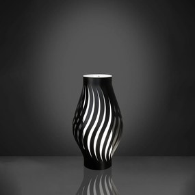 Lampada Da Scrivania-Ufficio Moderna Helios Polilux ® Nero 1 Luce E27 H61Cm