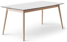 Tavolo da pranzo pieghevole con piano bianco in colore bianco e naturale 100x210 cm Meza - Hammel Furniture