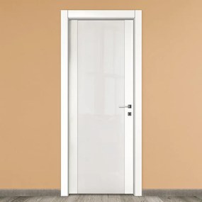 Porta battente Oxford Vetrata bianco L 60 x H 210 cm reversibile