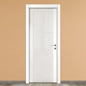 Porta interna a battente Oxford Vetrata in vetro colore bianco, L 60 x H 210 cm, apertura reversibile