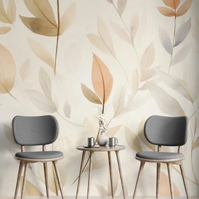 Carta da parati – Foglie minimaliste delicate