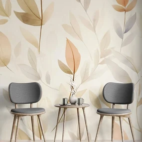 Carta da parati – Foglie minimaliste delicate