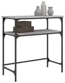 Tavolino consolle grigio sonoma 75x35,5x75 cm legno multistrato