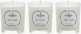 Set di 3 candele profumate fatte a mano Parks Original (limone, lavanda & ambra)
