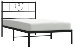 Giroletto con testiera metallo nero 100x200 cm