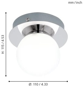 Eglo 94626 - Lampada LED da bagno MOSIANO 1xLED/3,3W/230V