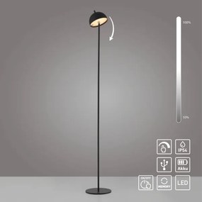 Schöner Wohnen 19245-18 - Lampada da terra LED dimmerabile BELLIS LED/2,5W/5V IP54 nera