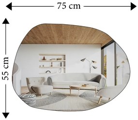 Specchio da parete LIORA 75x55 cm nero