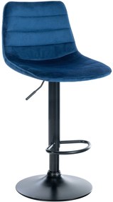 Sgabello Da Bar İn Velluto Con Base A Tromba: Comfort E Stile İn Uno / Blau / Schwarz