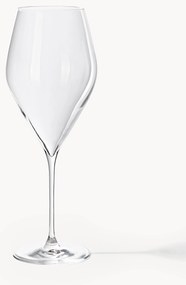 Set di 4 bicchieri da vino rosso in cristallo Silvio