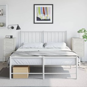Comodini 2 Pz Bianchi 36x39x78 Cm İn Acciaio /