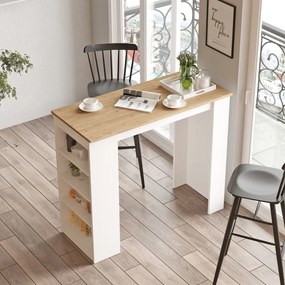 Tavolo da bar con piano in rovere 52x120 cm Peru - Marckeric