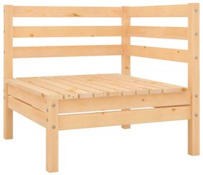 Set salotto da giardino 12 pz in legno massello di pino