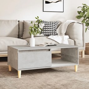 Tavolino Salotto Grigio Cemento 90x50x36,5 Cm Legno Multistrato /