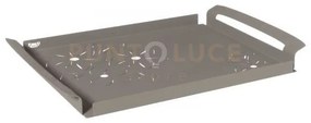 Vassoio grande in stile floreale fior di loto fango in ferro 46x30cm