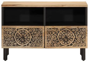 Mobile porta tv 70x33x46 cm in legno massello di mango