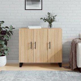 Credenza Rovere Sonoma 90x34x80 Cm İn Legno Multistrato /