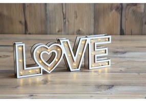 Globo 29976 - Lampada da tavolo LED LOVE 24xLED/0,06W/3xAA pioppo