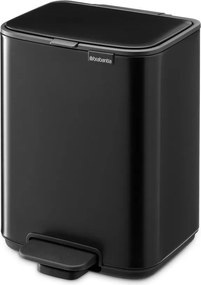 Cestino per la spazzatura nero opaco in acciaio con pedale 4 l Bo – Brabantia