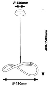 Rabalux 72252 - Lampadario LED a sospensione con filo SERENA LED/15W/230V 4000K