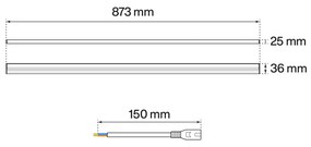 Tubo LED Integrato T5 14W, 90cm, CCT Bianco Variabile, Angolo 160° Selezionare la lunghezza 90 cm