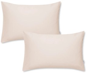 Set di 2 federe in cotone sateen beige Standard, 50 x 75 cm Cotton Sateen - Bianca