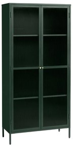 Vetrina in metallo verde scuro 90x190 cm Bronco - Unique Furniture