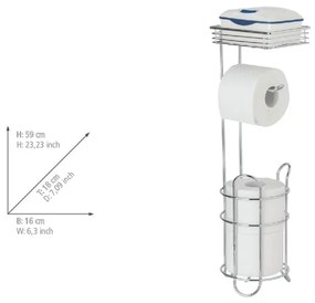 Porta carta igienica color argento lucido in acciaio cromato – Wenko