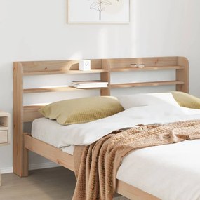 Testiera Con Ripiani 140 Cm İn Legno Massello Di Pino /