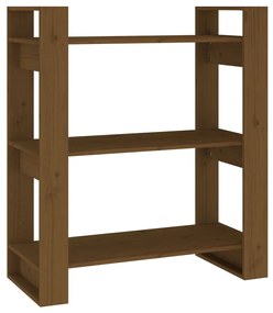 Libreria/Divisorio Miele 80x35x91 cm Legno Massello