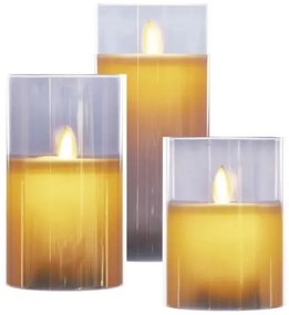 Set da 3 candele LED/6xAA