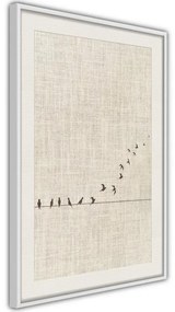 Poster  Learning to Fly  Cornice Quadri Cornice nera con pass-partout, Larghezza x Altezza Home decor 30x45