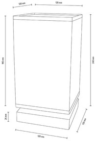 Spot-Light DO70774174 - Lampada da tavolo FIRE 1xE27/25W/230V rovere/beige